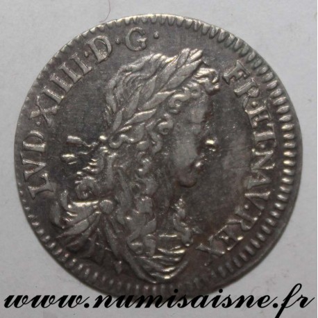 FRANCE - Gad 115 - LOUIS XIV - 1/12 ECU WITH YOUNG BUST 1662 & Aix - Bird