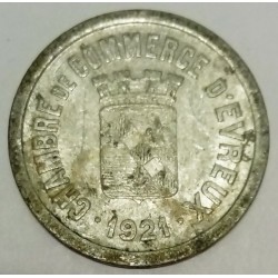 FRANKREICH - Kommitat 27 - EVREUX - 10 CENTIMES 1921 - CHAMBRE DE COMMERCE