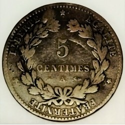 FRANCE - KM 821 - 5 CENTIMES 1876 - A Paris - TYPE CÉRÈS