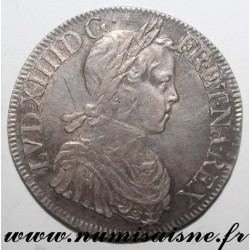 Gad 202 - LOUIS XIV - ÉCU A LA MÉCHE LONGUE 1650 K - Bordeaux - VAR. NA REX