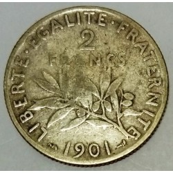 FRANCE - KM 845 - 2 FRANCS 1901 - TYPE SOWER