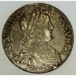 FRANKREICH - Gad 169 - LOUIS XIV - 1/2 ECU A LA MECHE LONGUE - 1658 - 9 - RENNES