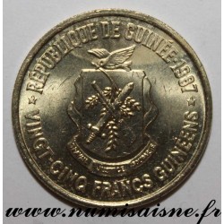 GUINEA - KM 60 - 25 FRANCS 1987