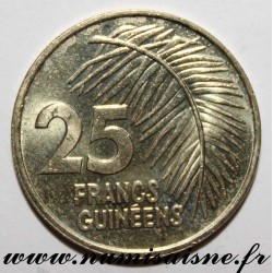 GUINEA - KM 60 - 25 FRANCS 1987