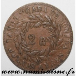 ARGENTINE - KM 11 - 2 REALES 1860 - BUENOS AIRES