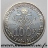 MONACO - KM 175 - 100 FRANCS 1999 - RAINIER III 50 Ans de règne