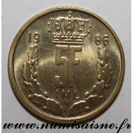 LUXEMBOURG - KM 60 - 5 FRANC 1986