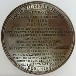 MEDAL - LOUIS VII SAYS THE YOUNG - 1120-1180 - KING OF FRANCE IN 1137 - SON OF LOUIS THE FAT