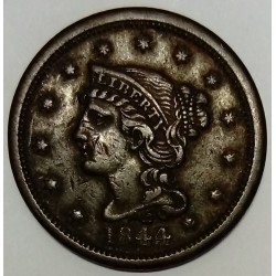 UNITED STATES - KM 67 - 1 CENT 1844 - BRAIDED HAIR