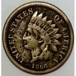 ETATS UNIS - KM 90 - 1 CENT 1860 - TETE D'INDIEN