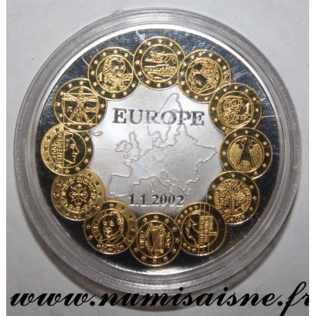 FRANCE - MEDAL - TRANSITION TO THE EURO - 01.01.2002