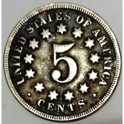 ETATS UNIS - KM 97 - 5 CENTS 1868 - UNION SHIELD