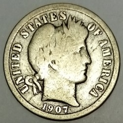 VEREINIGTE STAATEN - KM 113 - 1 DIME 1907 O - BARBER