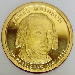 ETATS UNIS - KM 404 - 1 DOLLAR 2007 - JAMES MADISON - 4EME PRESIDENT 1809-1817