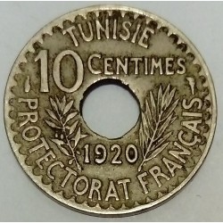 TUNISIA - KM 243 - 10 CENTIMES 1920