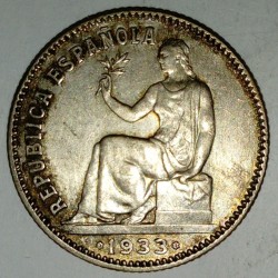 ESPAGNE - KM 750 - 1 PESETA 1933