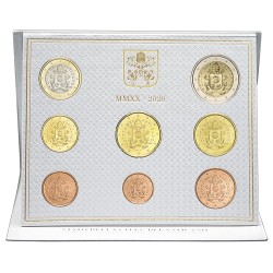 VATICAN - COFFRET EURO BRILLANT UNIVERSEL  2020 - 8 PIECES (3.88 euros)