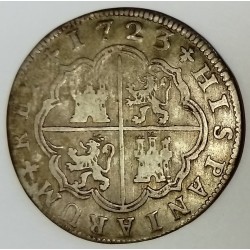 ESPAGNE - KM 296 - 2 REALES 1723 - PHILIPPE V