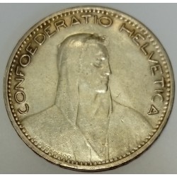 SCHWEIZ - KM 37 - 5 FRANCS 1923 B - SHEPHERD'S HEAD