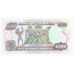 ZAMBIE - PICK 35 - 500  KWACHA  - 1991 - NEUF