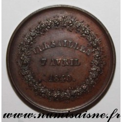 MÉDAILLE - AGRICULTURE - SOCIÉTÉ D'HORTICULTURE DE SEINE ET OISE - VERSAILLES - 7 AVRIL 1840