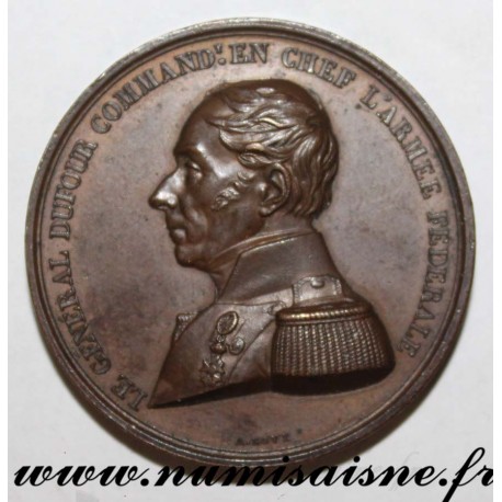 MEDAILLE - SCHWEIZ - GENERAL DUFOUR BEFEHL DER BUNDESARMEE - 1847