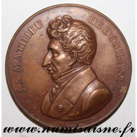 MÉDAILLE - AGRICULTURE - 54 - MEURTHE ET MOSELLE - C.J.A. MATHIEU DE DOMBASLE - 1896