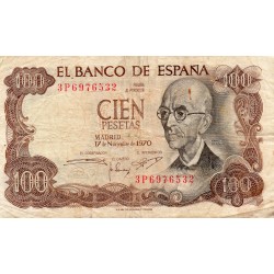 ESPAGNE - PICK 152 a  - 100 PESETAS - 17/11/1970