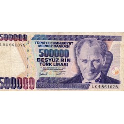 TÜRKEI - PICK 212 - 500 000 LIRA - L 1970 (1998) - PREFIXE L