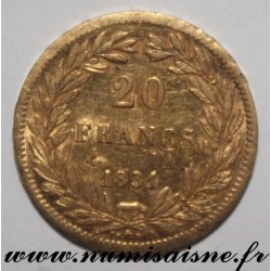 GADOURY 1030a - 20 FRANCS 1831 A - Paris - OR - LOUIS PHILIPPE I - Tranche en relief