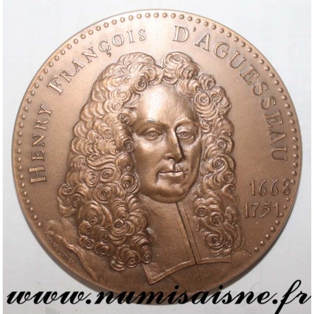 MÉDAILLE - NOTAIRE - CAISSE DES DÉPOTS - HENRY FRANÇOIS D'AGUESSEAU - 1977