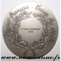 MEDAL - NOTAR - EINZAHLUNGEN DES FONDS - JEAN ETIENNE MARIE PORTALIS - 1978