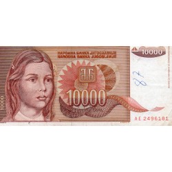 YUGOSLAVIA - PICK 116 - 10.000 DINARA - 1992