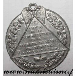 MÉDAILLE - POLITIQUE - RÉPUBLIQUE DÉMOCRATIQUE - UNE ET INDIVISIBLE - 1848