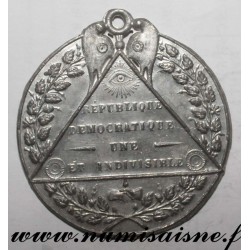 MEDAL - POLITICS - DEMOCRATIC REPUBLIC - ONE AND INDIVISIBLE - 1848