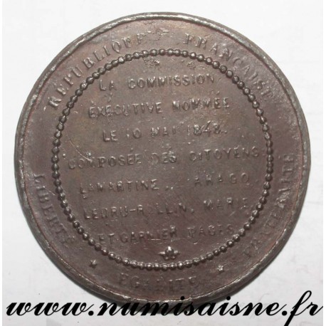 MÉDAILLE - POLITIQUE - LA COMMISSION ÉXÉCUTIVE NOMMÉE LE 10 MAI 1848