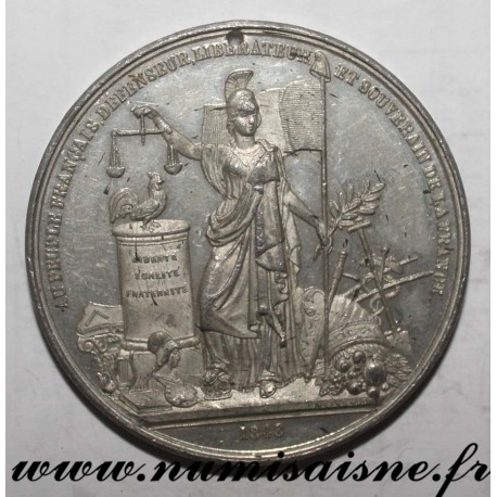 MEDAL - POLITICS - THE REVERSAL OF THE MONARCHY AND THE ESTABLISHMENT OF THE FRENCH REPUBLIC - 1848