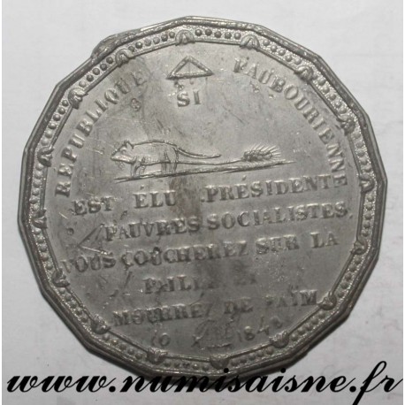 MÉDAILLE - POLITIQUE - LERAT PRÉSIDENT - 1848