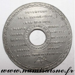 MÉDAILLE - POLITIQUE - OUVERTURE DE LA LÉGISLATIVE - 1848