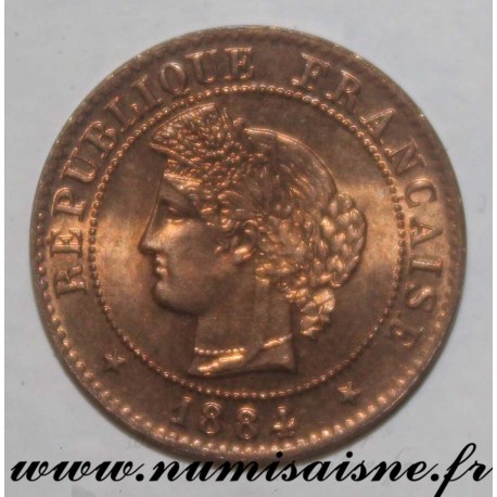 GADOURY 88 - 1 CENTIME 1884 A - PARIS - TYPE CÉRÈS - KM 826.1