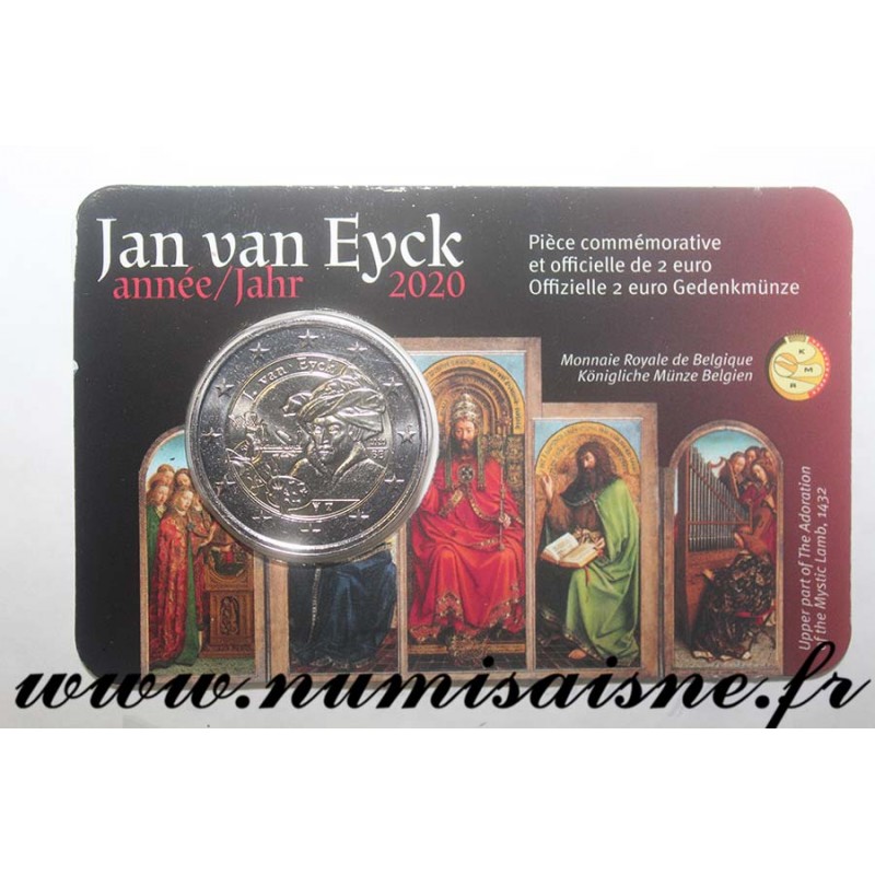 Belgium 2 Euro 2020 Jan Van Eyck Coincard