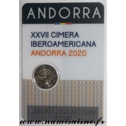 ANDORRA - 2 EURO 2020 - XXVII IBERO-AMERICAN SUMMIT - COINCARD