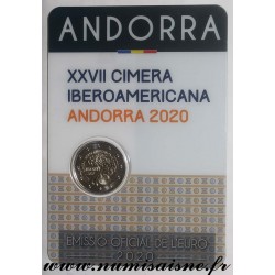 ANDORRE - 2 EURO 2020 - XXVIIEME SOMMET IBERO-AMERICAIN - COINCARD