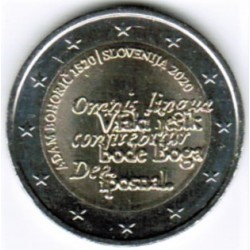 SLOVENIA - 2 EURO 2020 -  500 YEARS OF THE BIRTH OF ADAM BOHORIC