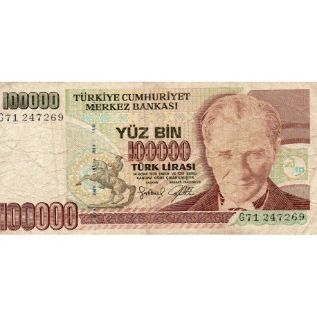 TÜRKEI - PICK 205 b - 100 000 LIRA - L 1970 (1991)