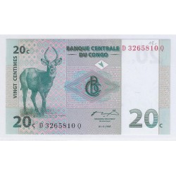 CONGO - 20 CENTIMES...