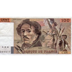 FAY 69BIS/08 - 100 FRANCS DELACROIX 1993 - TYPE 1978 - "imprimé en continu" - PICK 154