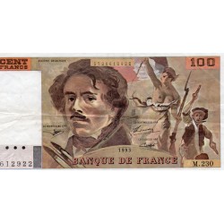 FRANKREICH - PICK 154 - 100 FRANCS DELACROIX 1993 - TYPE 1978 - "imprimé en continu"