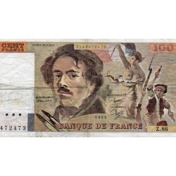 FAY 69/8a - 100 FRANCS DELACROIX 1984 - N° 472473 - P.154b