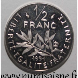 FRANCE - KM 931 - 1/2 FRANC 1991 - TYPE SOWER